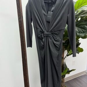 Giorgio Armani Gray Long Sleeve Dress